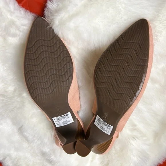 Clark’s shoes ,women NEW,Kataleyna step,peach suede,sling back leather pumps - Picture 7 of 15